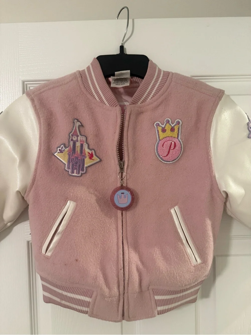 Disney Princess Girls Varsity Style Jacket Size XS 4/5